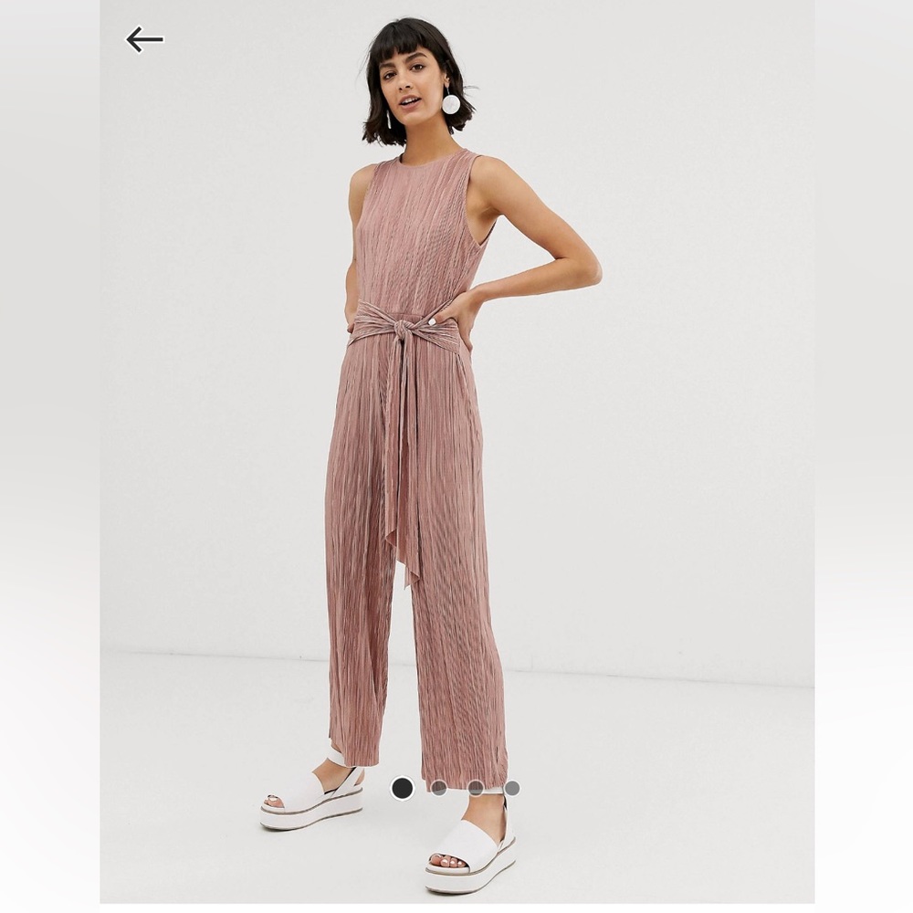 Asos Plisse sleeveless jumpsuit